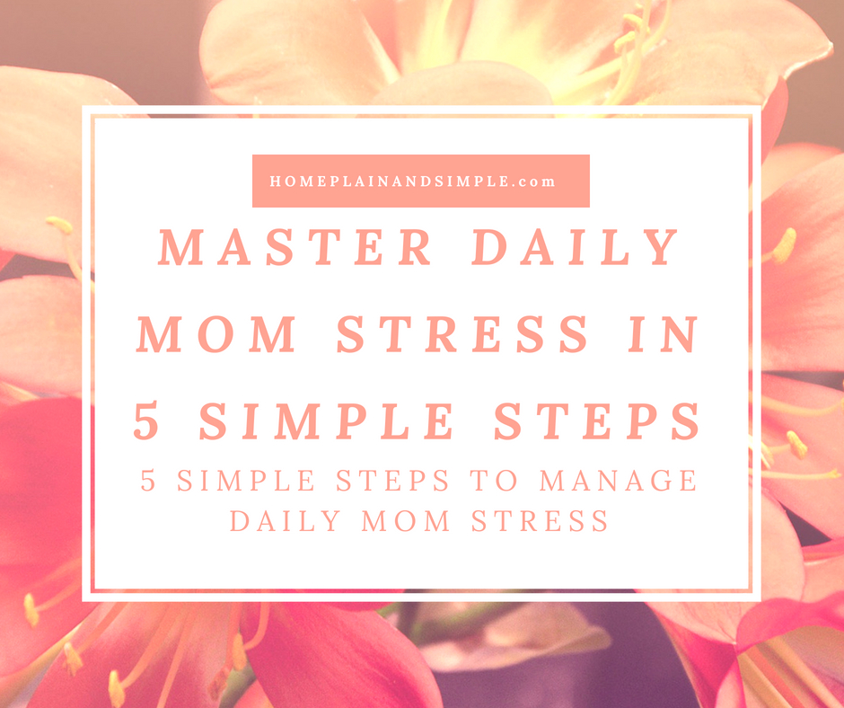 The 24/7 daily life of being a mom can be a lot of stress to manage. In this post, learn 5 simple steps to identify stressors and manage daily mom stress.