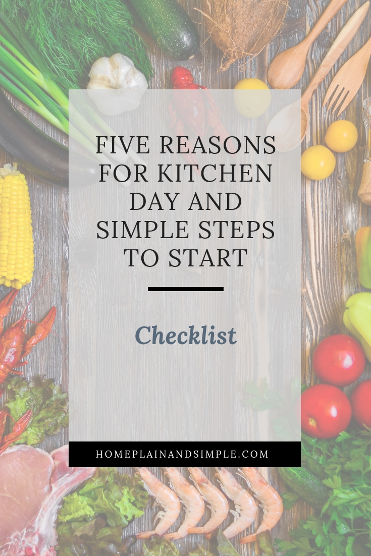 Checklist of simple steps to start a kitchen day routine