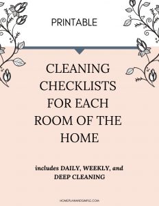 Spring Cleaning Checklists for each room of the home