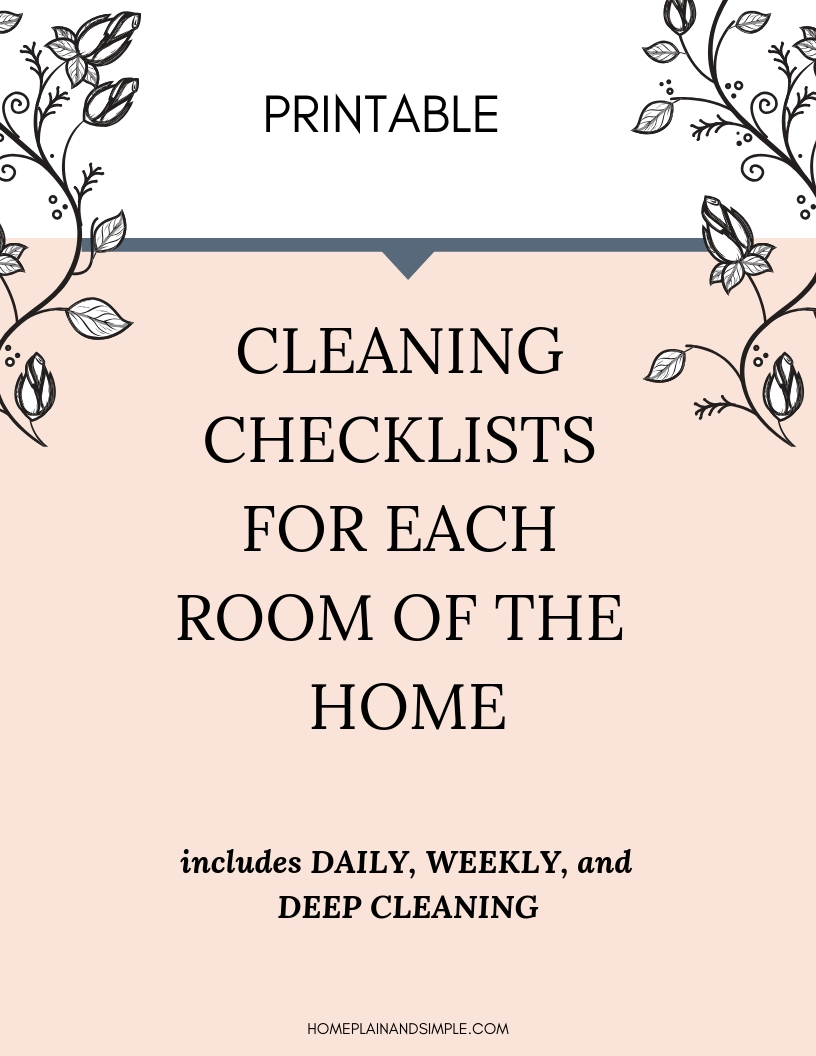 Spring Cleaning Checklists for each room of the home