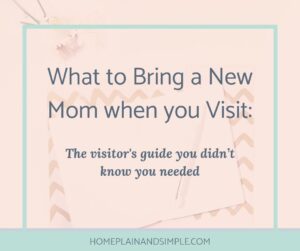 what to bring a new mom when you visit: the visitors guide you didn't know you needed