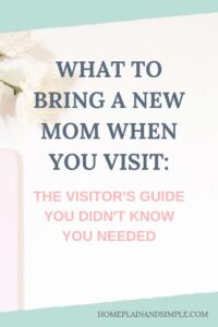 What to bring a new mom pinterest image